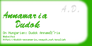 annamaria dudok business card